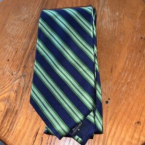 Ralph Lauren Chaps tie hunter green navy blue diagonal stripe preppy casual